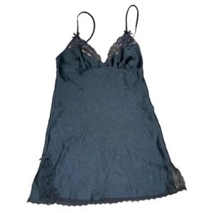 La senza vintage satin slip black S EUC